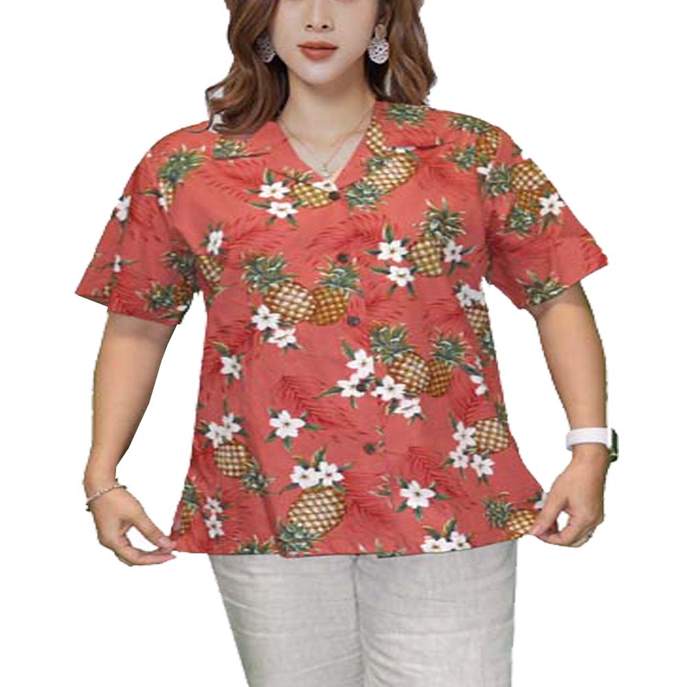Hibiscus Silhouette Women's Hawaiian Shirt - Ky's Hawaiian Shirts