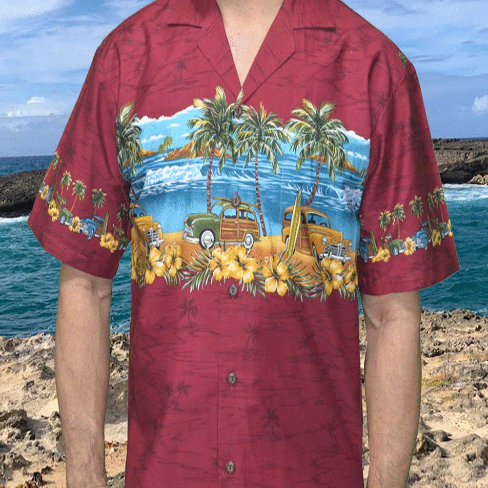 Tropical print Slim Fit Hawaiian Shirt for Men Made in Hawaii | Free  Shipping — kyifi.com