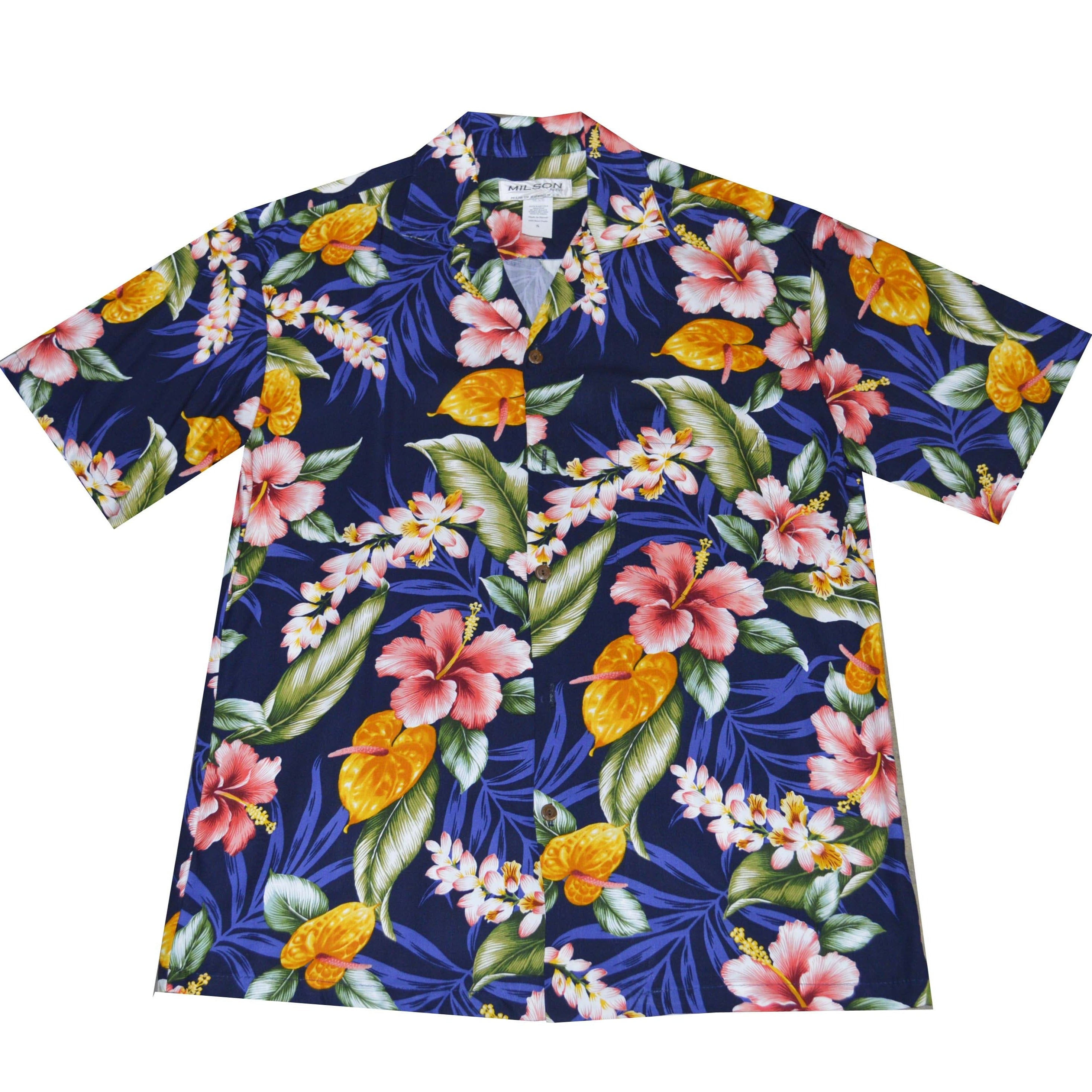 Sweetheart Black Hawaiian Rayon Aloha Camp Shirt main image 0