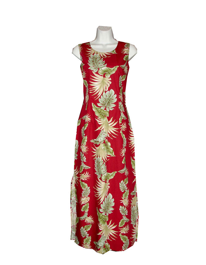 Hawaii Leaf Long Hawaiian Tank Dresses Hawaii Leaf Long Hawaiian Tank Dresses