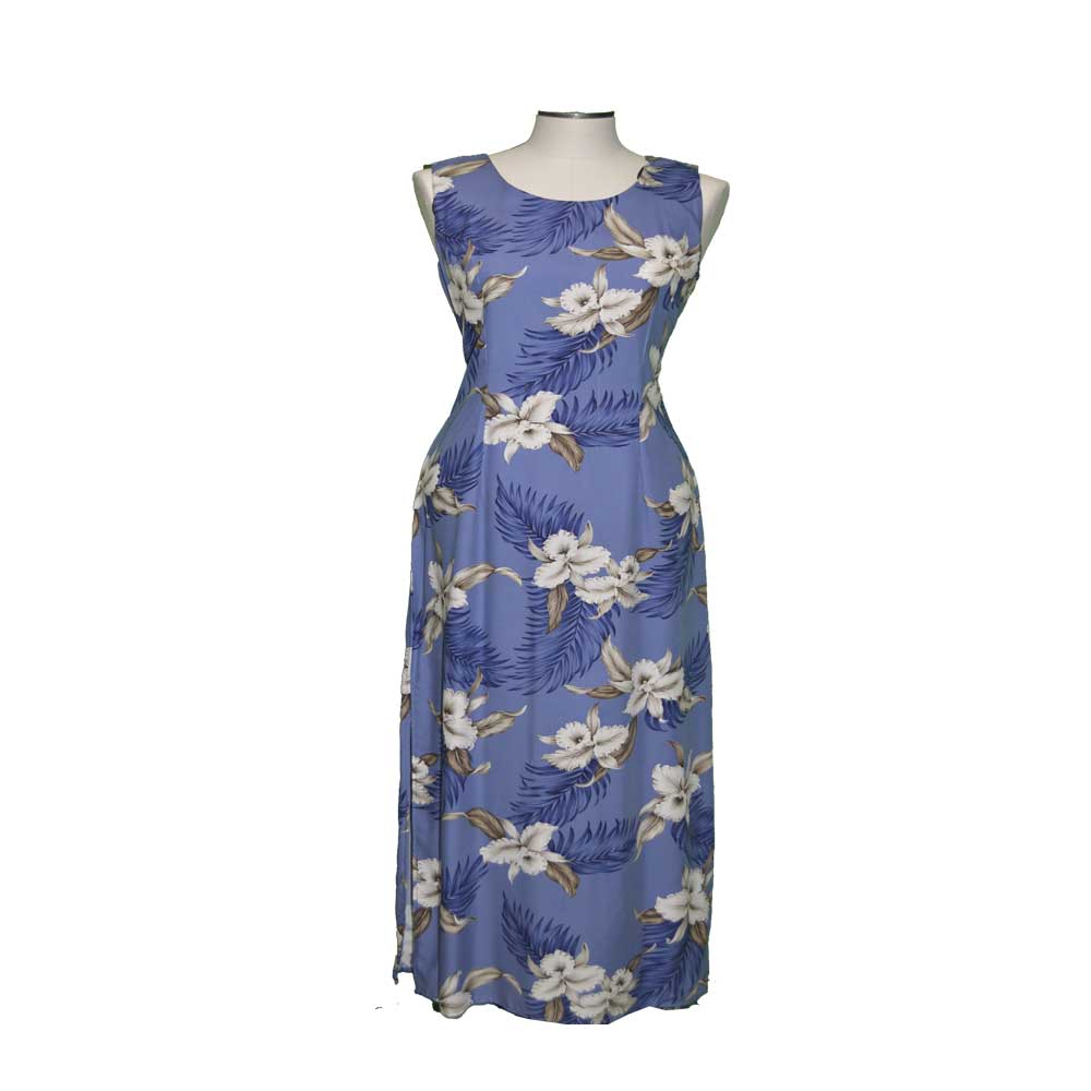 Lulumahu Orchid Black Long Hawaiian Tank Dresses | Free Shipping KY'S ALOHA SHIRTS Lulumahu Orchid Black Long Hawaiian Tank Dresses | Free Shipping KY'S ALOHA SHIRTS