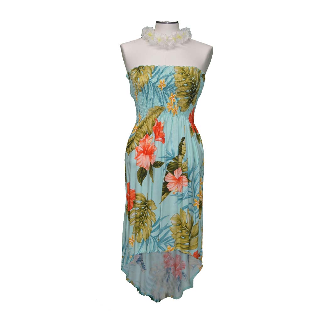Makakilo Hibiscus Rayon High Low Midi Hawaiian Dresses Made in Hawaii -USA. Makakilo Hibiscus Rayon High Low Midi Hawaiian Dresses Made in Hawaii -USA.