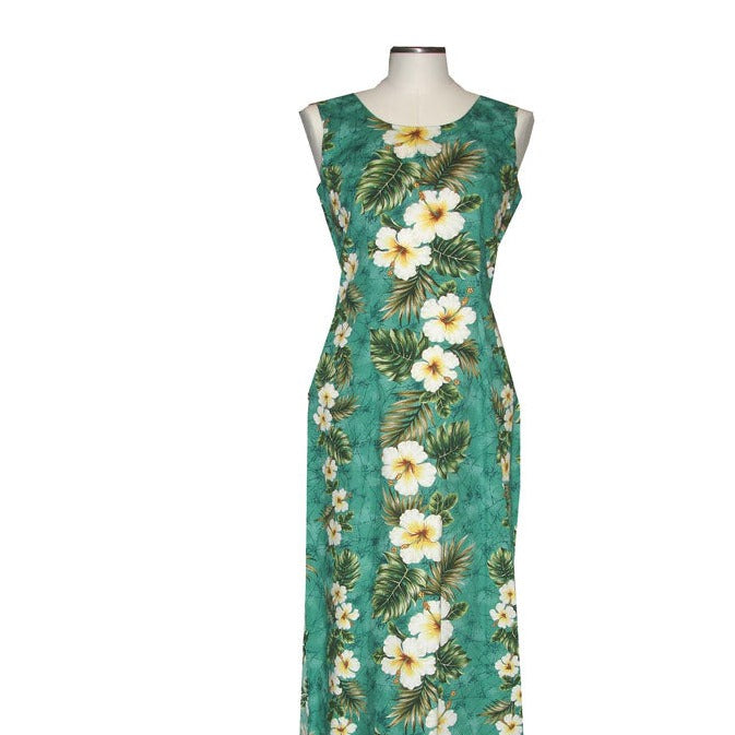 Yellow Hibiscus Long Hawaiian Tank Dresses Yellow Hibiscus Long Hawaiian Tank Dresses