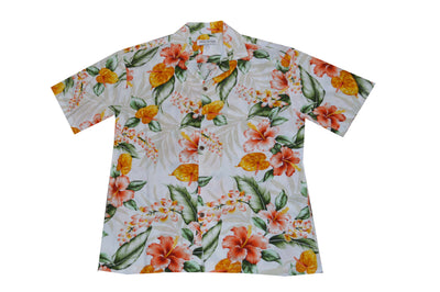 Rayon Aloha Shirt Kauai's Tropical Flower