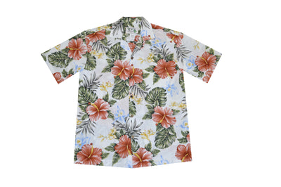 Kahala Hibiscus Men's Aloha Cotton Shirts
