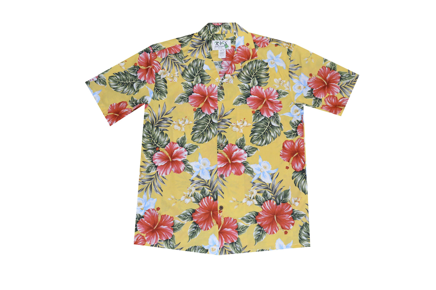 Kahala Hibiscus Men's Aloha Cotton Shirts
