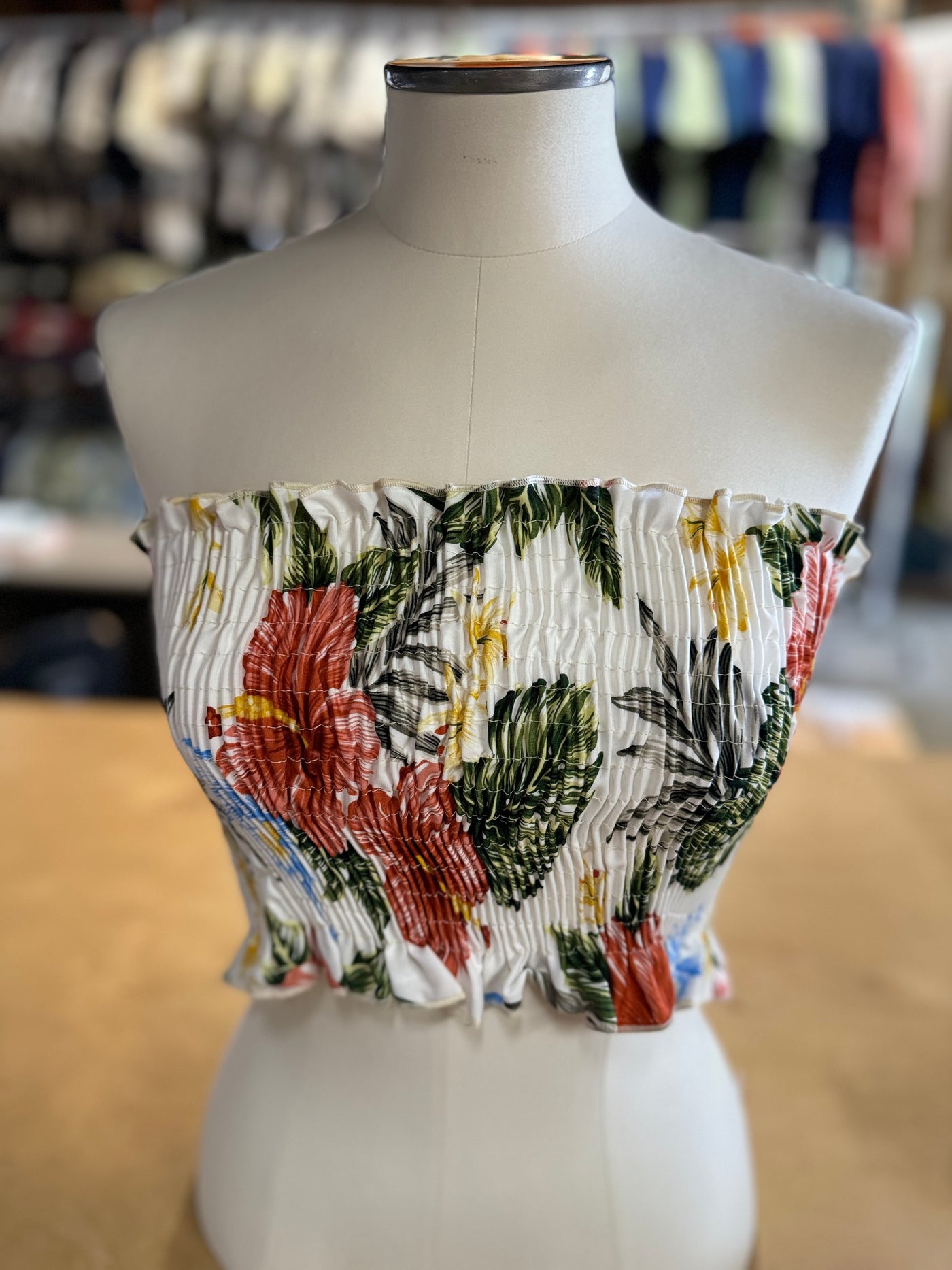 Kahala Hibiscus Tube Top - Authentic Hawaiian Made