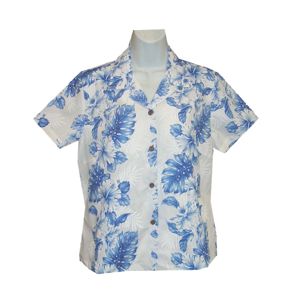 Blue Hibiscus Women's Aloha Cotton Blouses