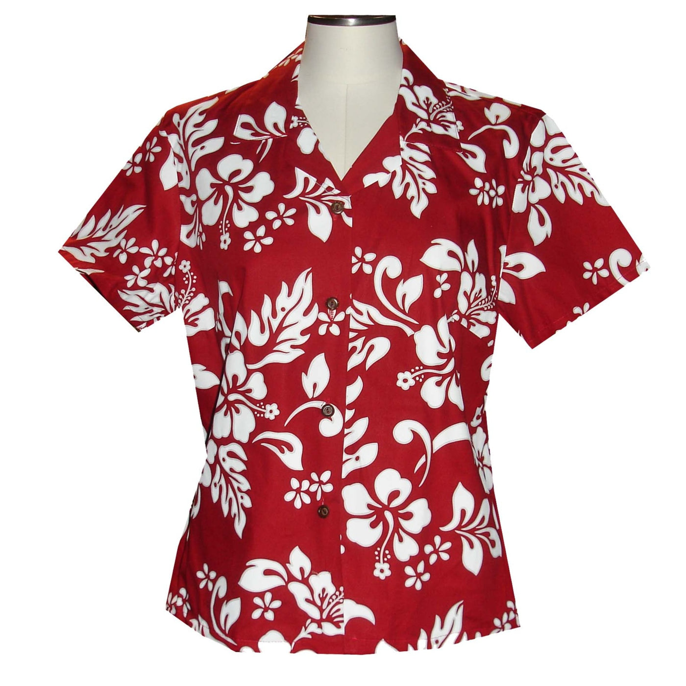 Classic Hibiscus Women's Aloha Cotton Blouses