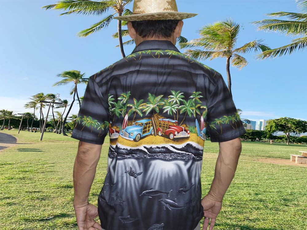 Kalea Boys Aloha Shirt in Dark Green, Keiki Aloha Shirt