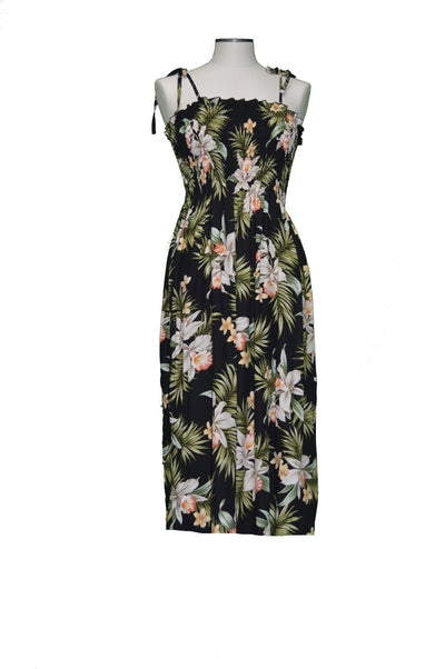 Maxi Hawaiian Smock Dress