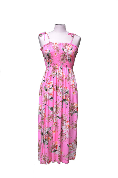 Maxi Hawaiian Smock Dress