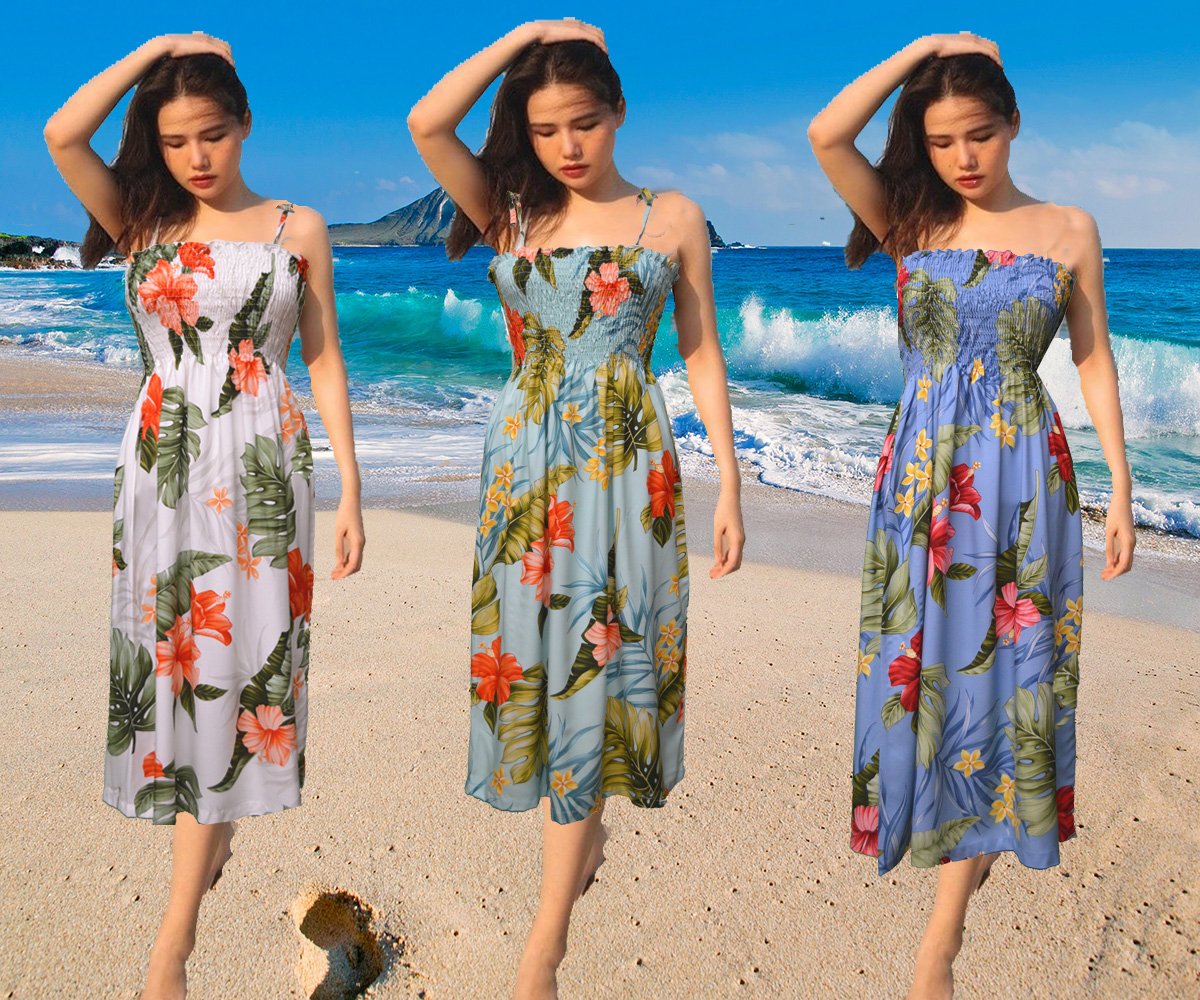 Summer Maxi Dress Makakilo Hibiscus