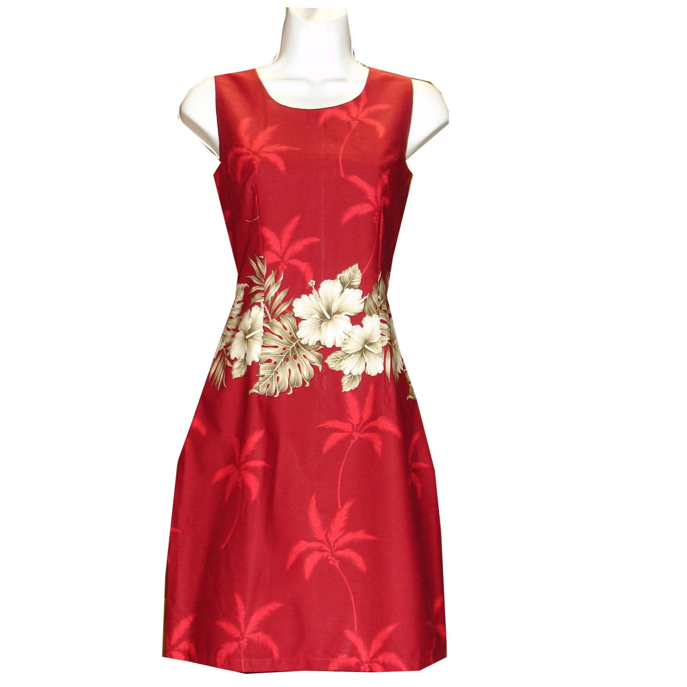 Vintage Hibiscus Short Hawaiian Tank Dress Made In Hawaii