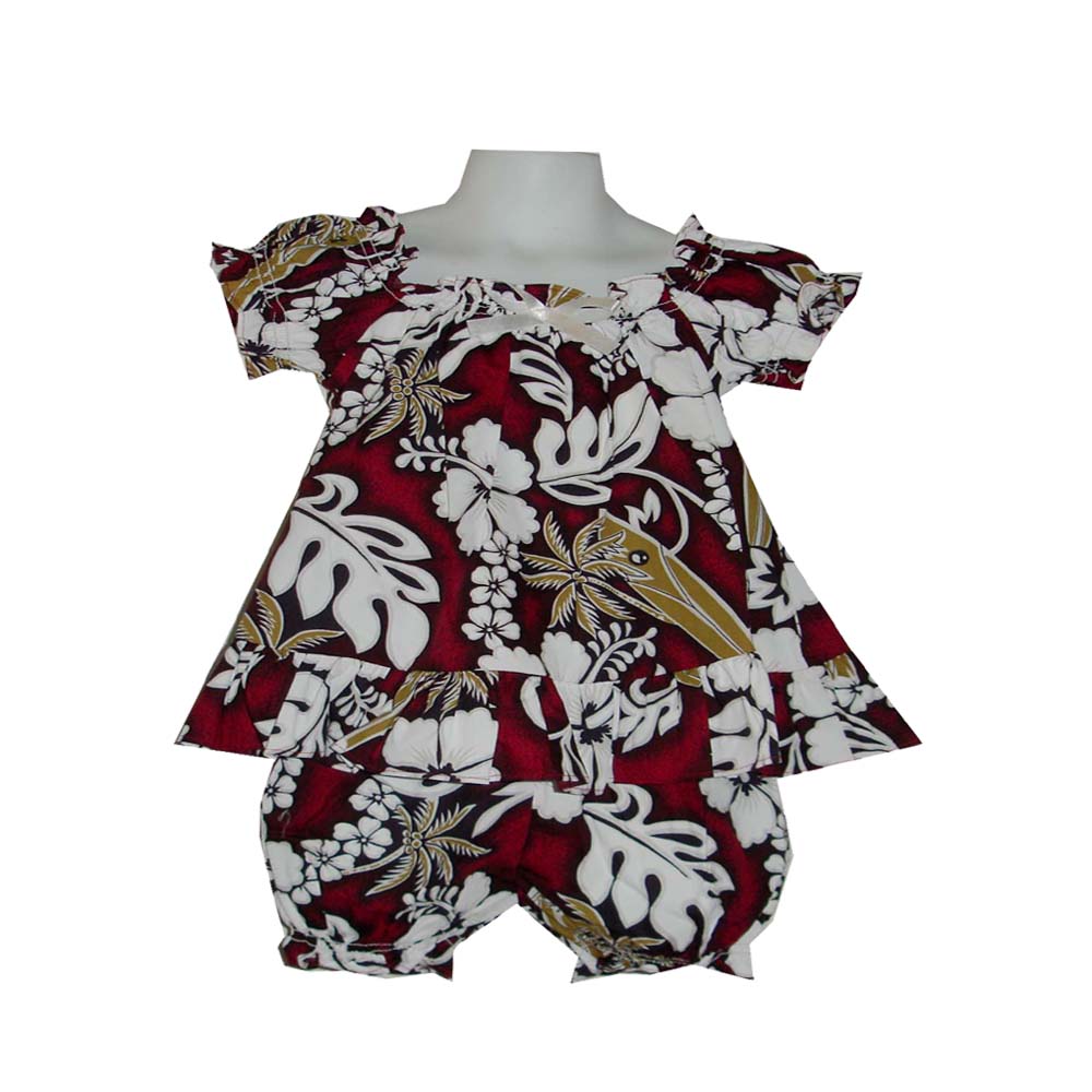Leis Toddler Girl Hawaiian Dress Set
