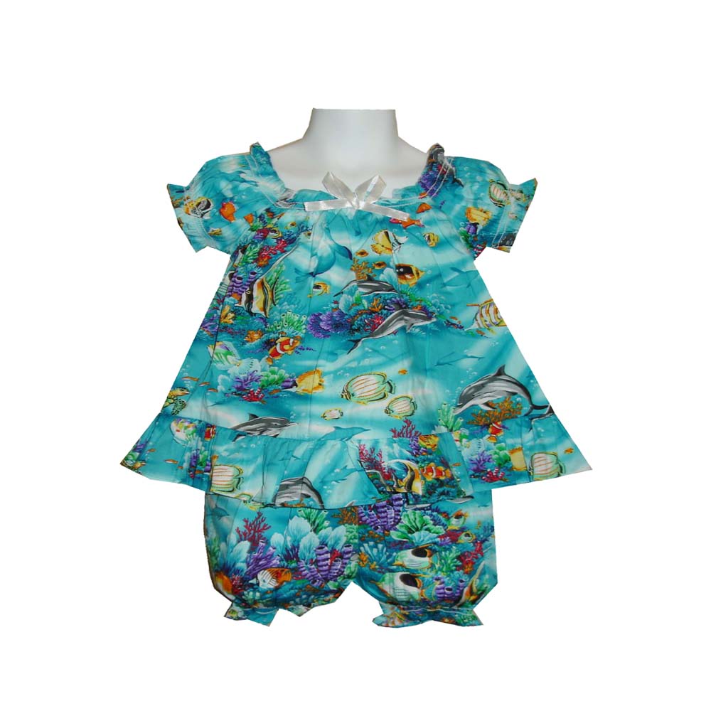 Hanauma Bay Toddler Girl Hawaiian Dress Set