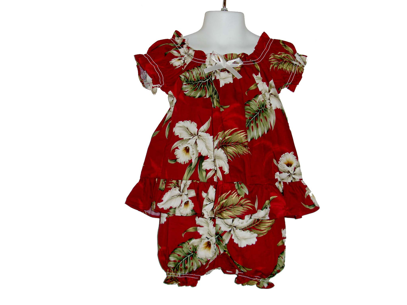 Classic Orchid Toddler Girl Hawaiian Dress Set