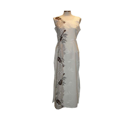 Hilo White Orchid Long Hawaiian Tank Dresses