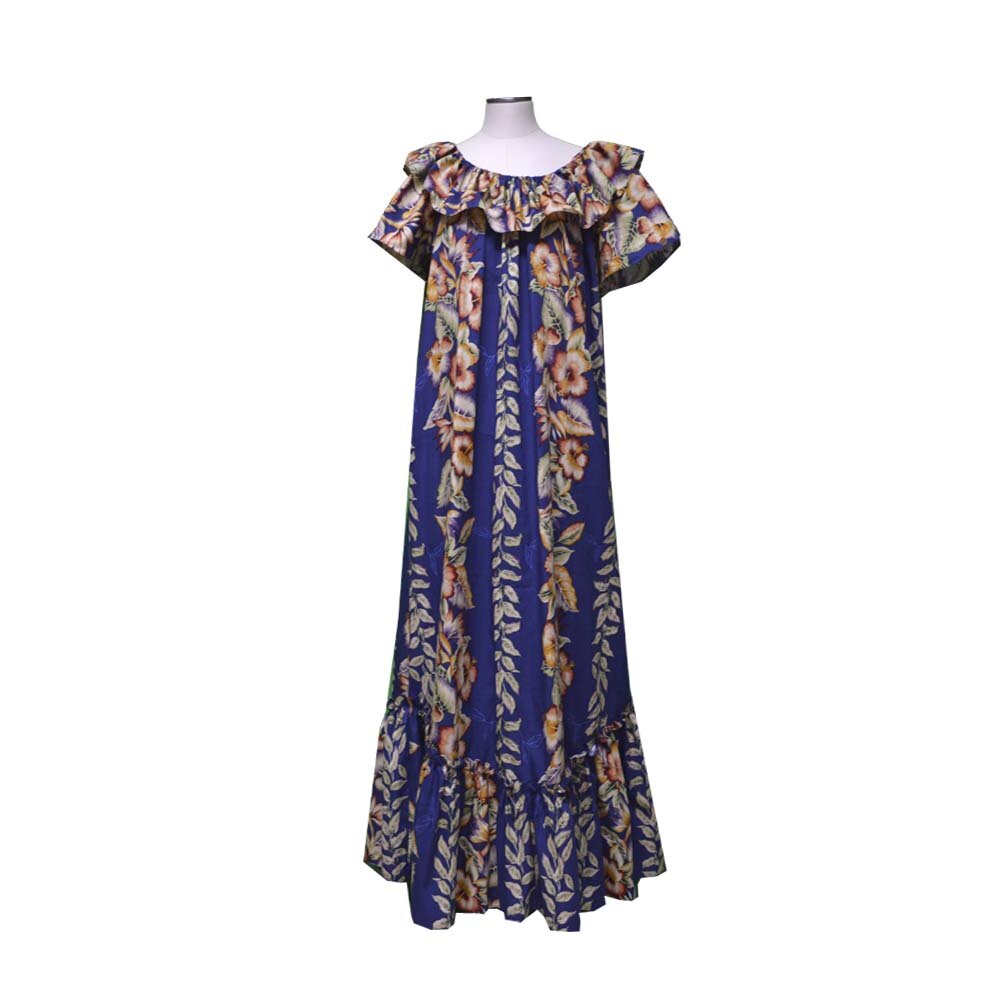 Plus Size Long Cotton Hawaiian Muumuu Dress Vintage Anthurium Design – KY'S  ALOHA SHIRTS