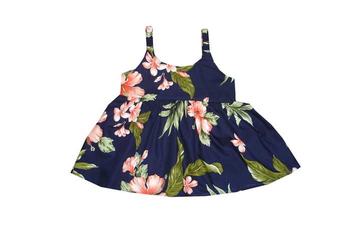 Floral Summer Bungee dress for Little Princess Soft Cotton Made in Hawaii