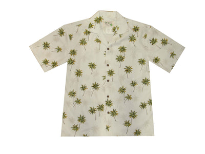 Coconut Trees Cotton Men's Aloha Shirt