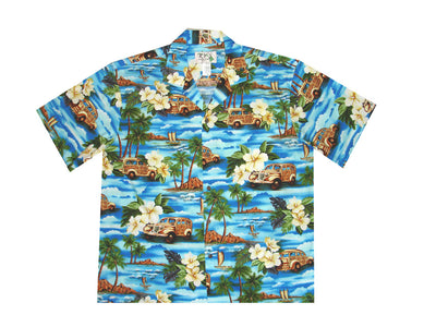 Woody Island Cotton Men's Aloha Shirt