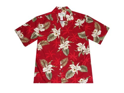 Classic Orchid Long Muumuu Hawaiian Dress Matching Men's Shirt