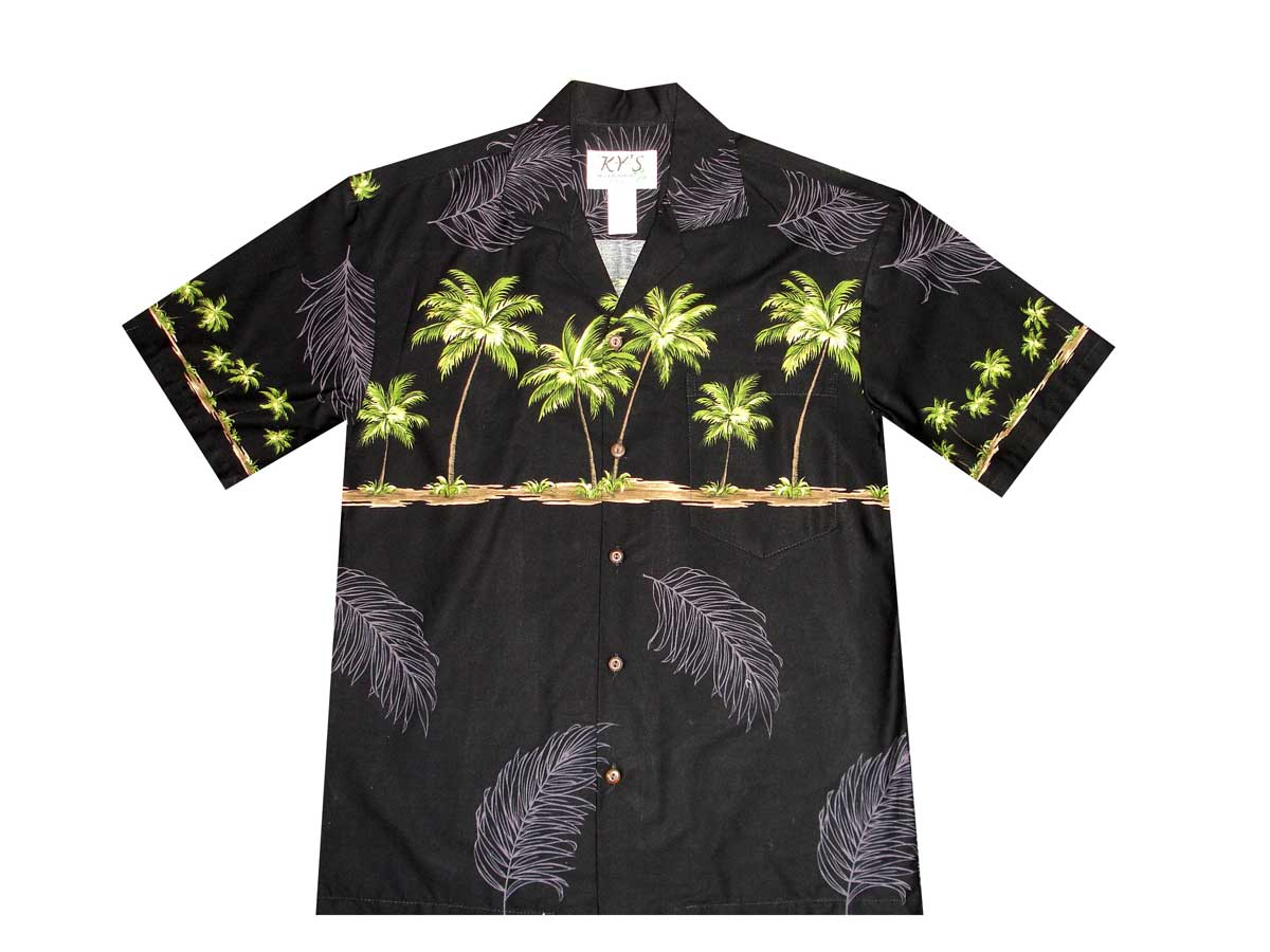 Palm Trees in Hawaii Cotton Aloha Shirt