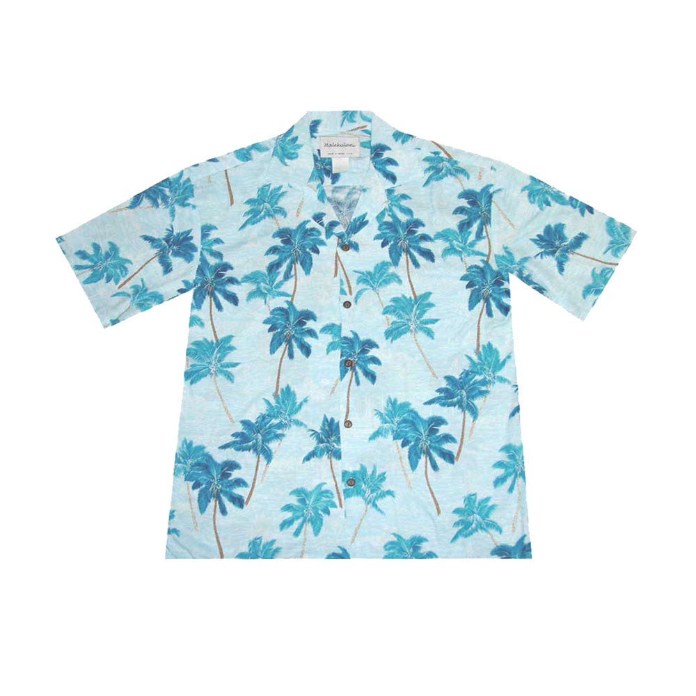 Waikiki Palm Trees Rayon Men's Aloha Shirt