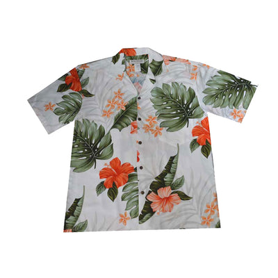 Rayon Men's Aloha Shirt Hibiscus