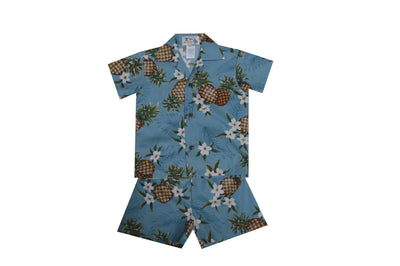 Hawaiian Pineapple Boy Shirts and Little Boy Cabana Sets