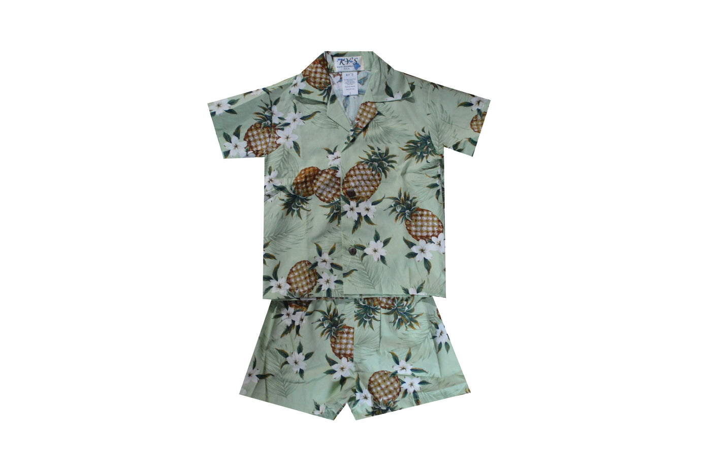 Hawaiian Pineapple Boy Shirts and Little Boy Cabana Sets