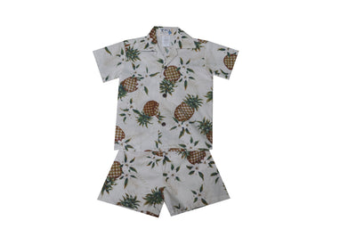 Hawaiian Pineapple Boy Shirts and Little Boy Cabana Sets