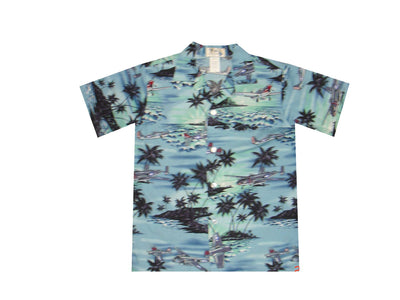 Helicopter on the Island Cotton Hawaiian Boy Shirts and Boy Cabana Sets