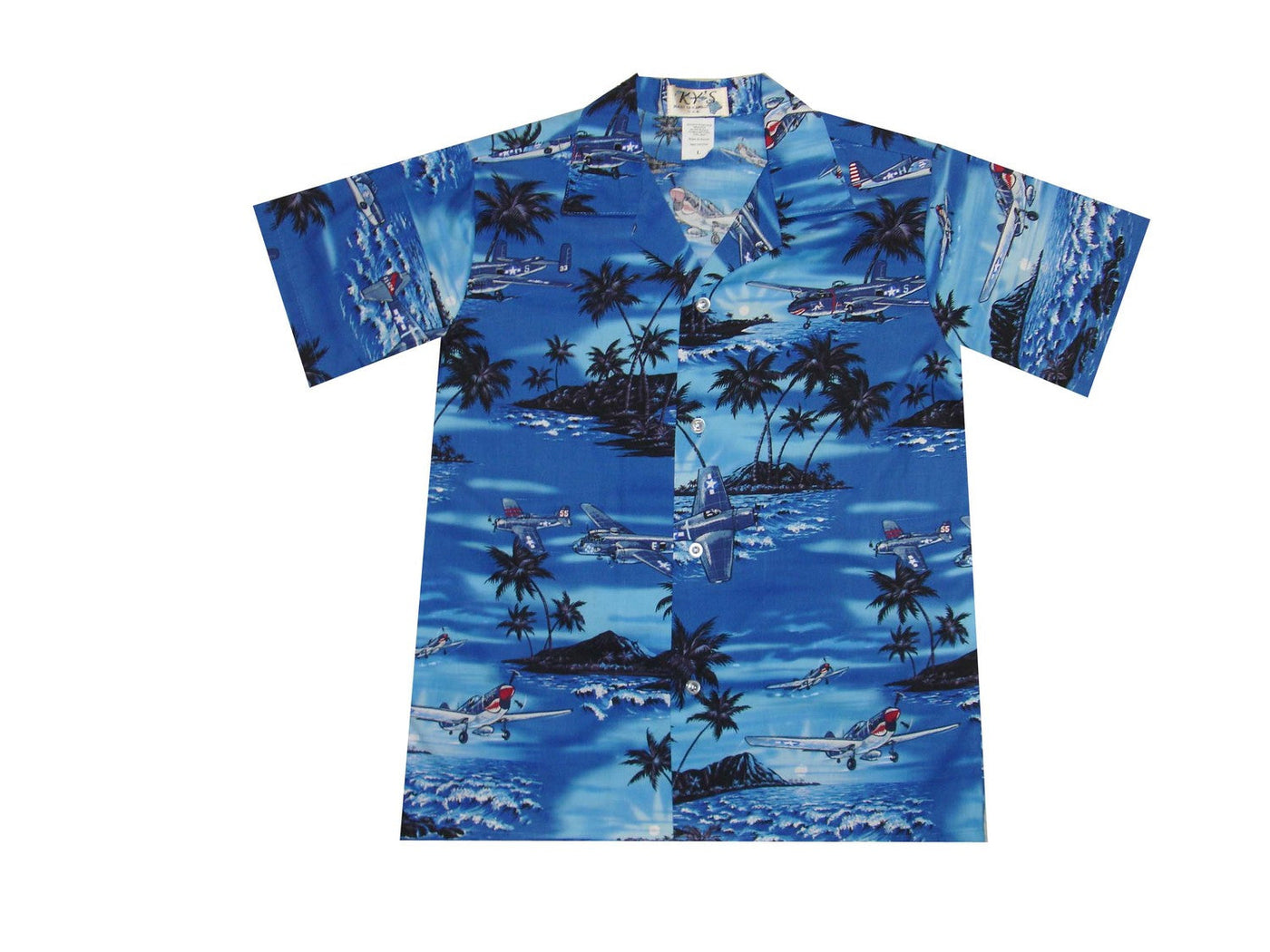 Helicopter on the Island Cotton Hawaiian Boy Shirts and Boy Cabana Sets