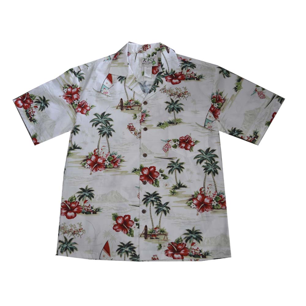 Christmas Men's Aloha Cotton Shirt