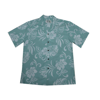 Classic Hibiscus Men's Aloha Cotton Shirt