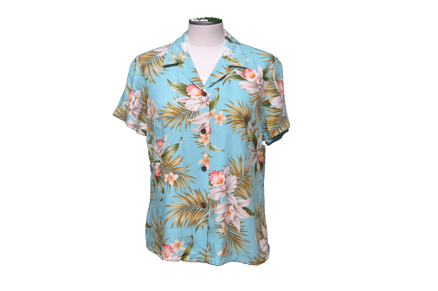 Women Rayon Aloha Shirt Classic Orchid Design