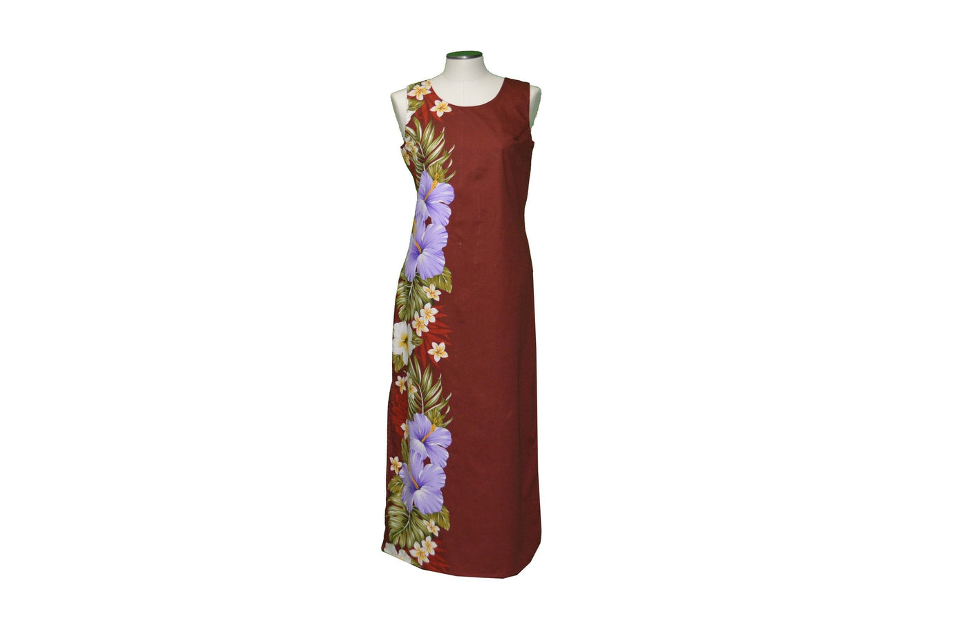 Aloha Flowers Border Design Long Tank Dress