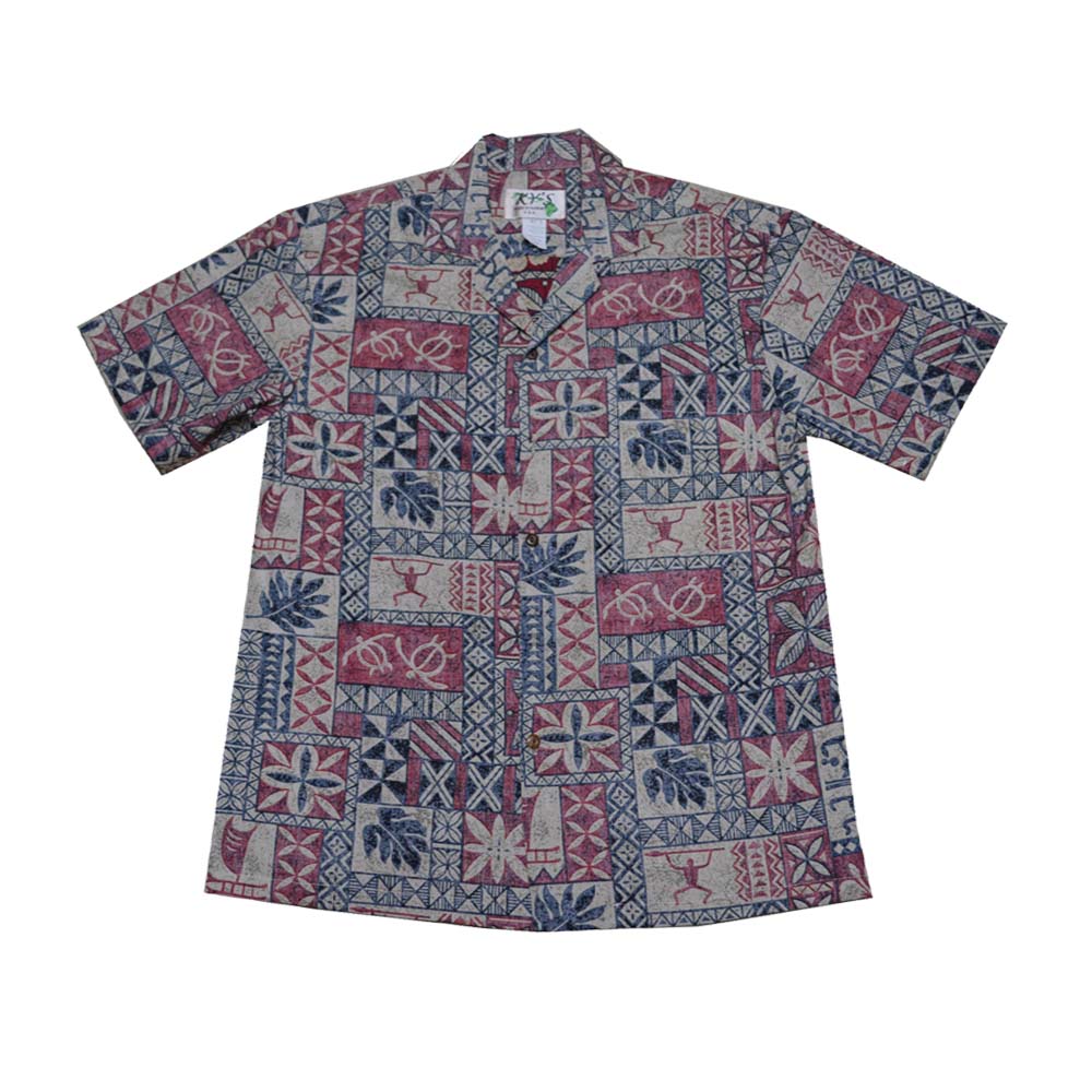 Honu Tapa Cotton Men's Aloha Shirt