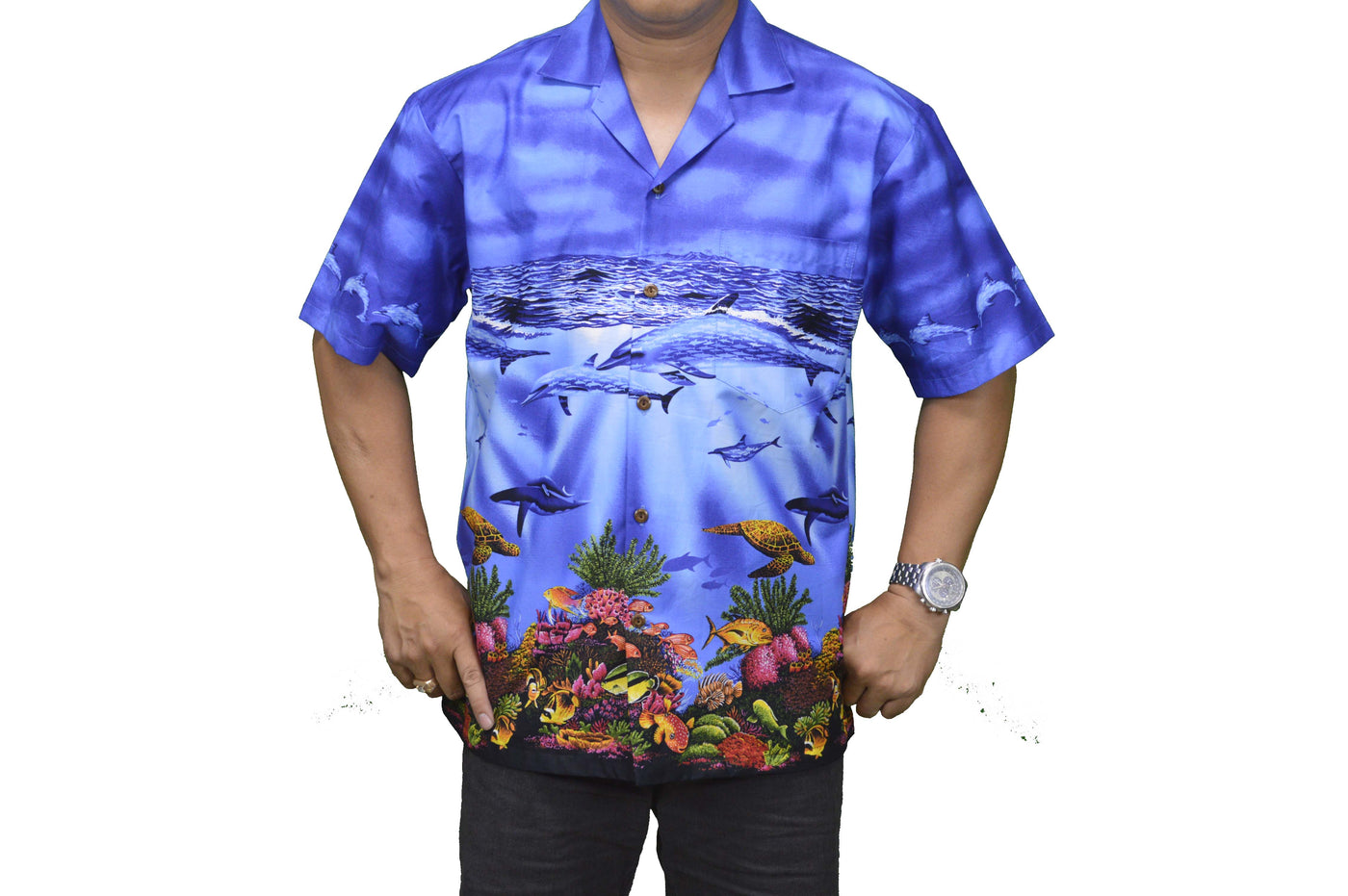 made in Hawaii aloha cotton Hawaiian shirt with monstera deliciosa