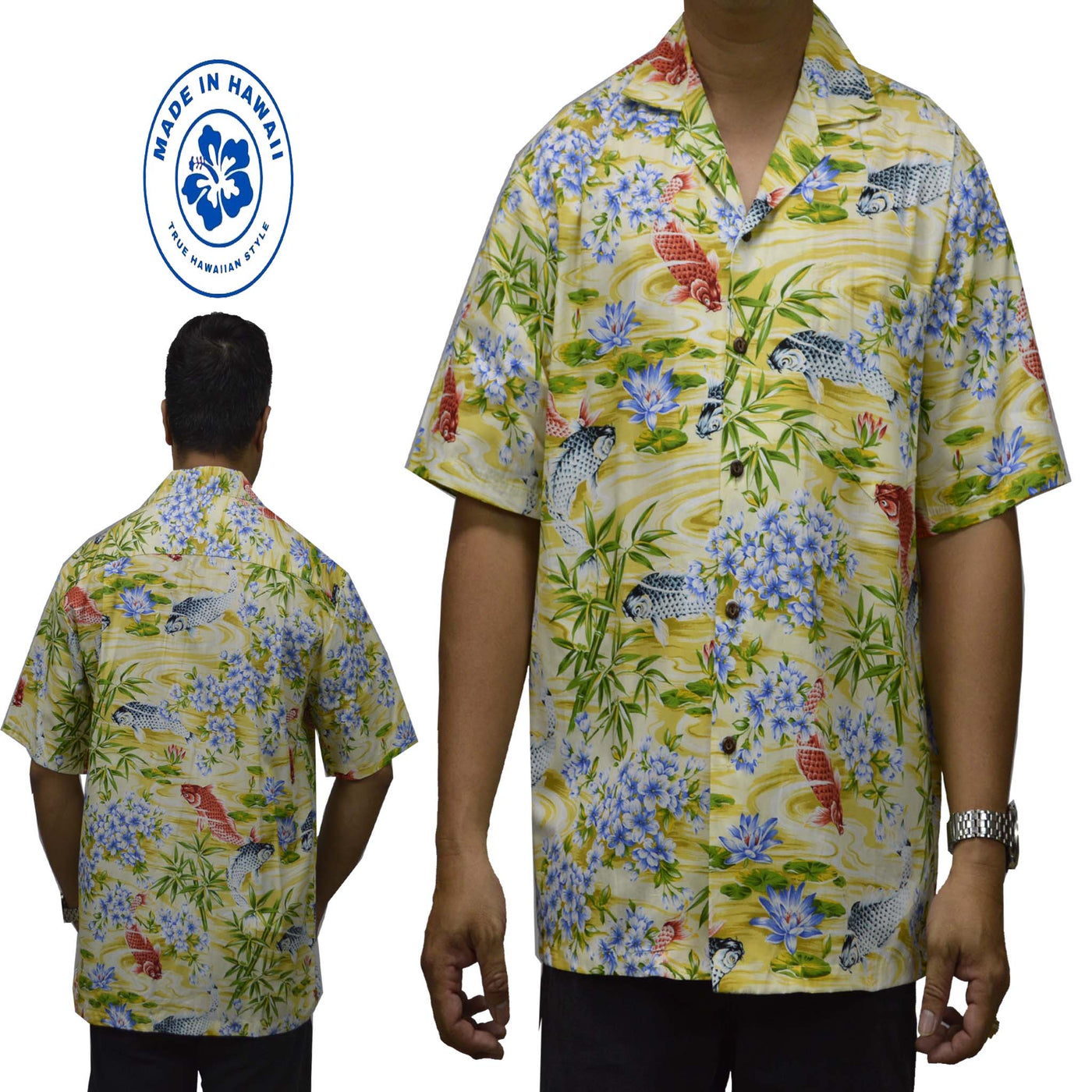 Custom Hawaiian Shirt Color Fish -Yellow