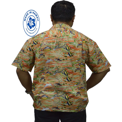 Custom Hawaiian Shirt Tropical Fish-Orange