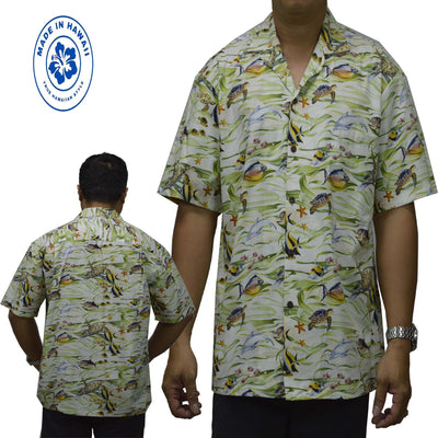 Custom Hawaiian Shirt Tropical Fish-White