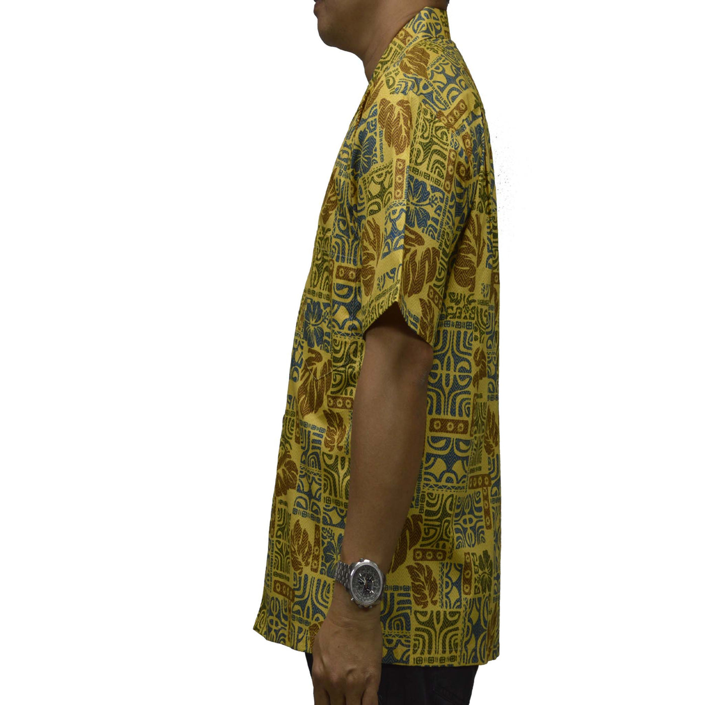 Custom Hawaiian Shirt Mystical Tapa -Yellow