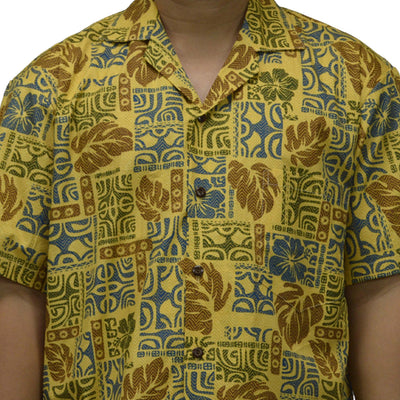 Custom Hawaiian Shirt Mystical Tapa -Yellow