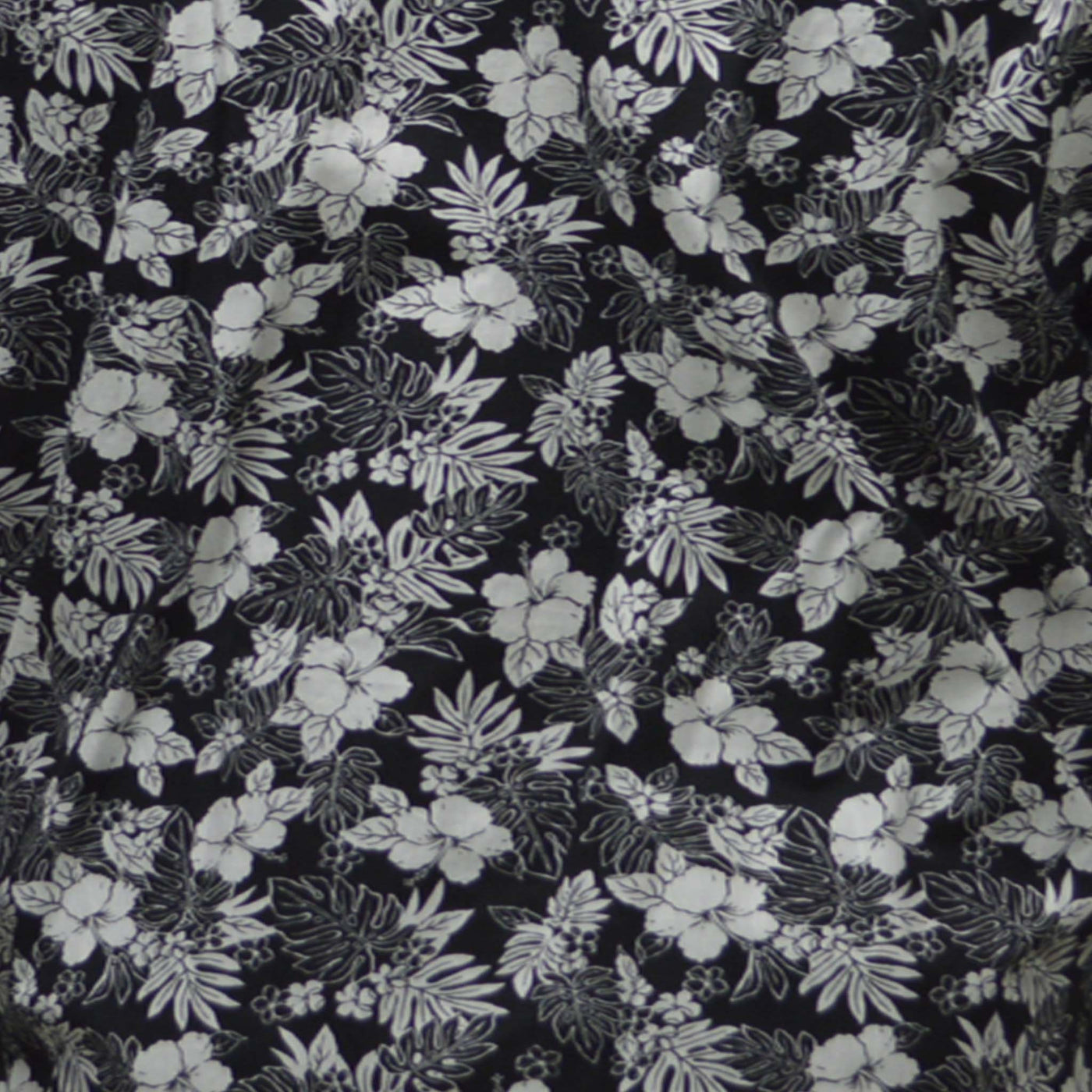 Cotton Hawaiian Performance Shirt with Hibiscus Print Made in Hawaii