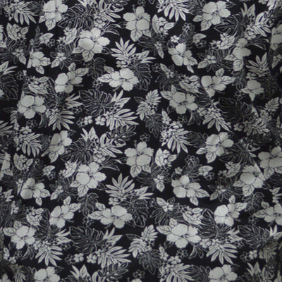 Cotton Hawaiian Performance Shirt with Hibiscus Print Made in Hawaii