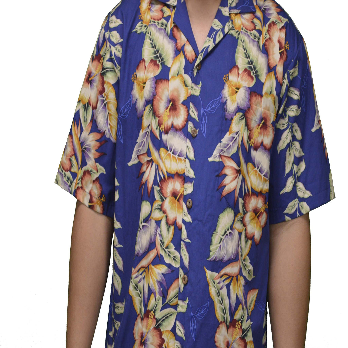 made in Hawaii aloha hawaiian shirt with vintage anthurium theme