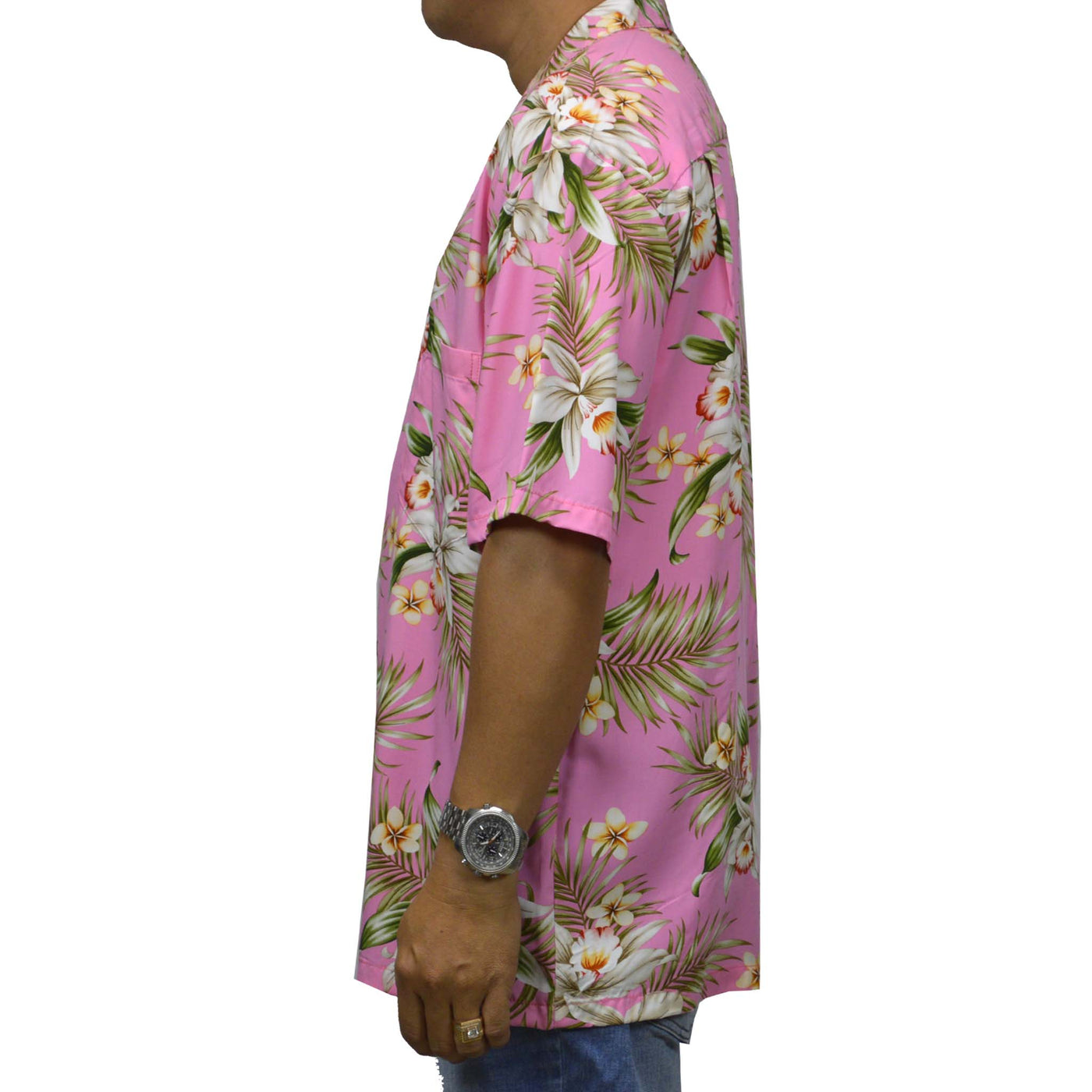 Locally made Hawaii: Rayon Hawaiian Shirt Maui Orchid -Pink